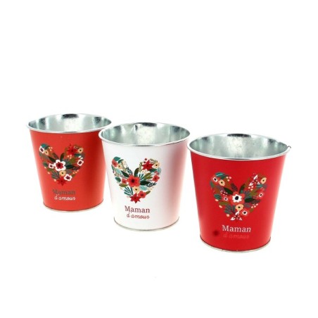 ZINC-POT 011 H11CM "maman d'amour" les 12P