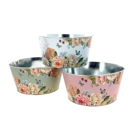 ZINC-COUPE 019.5 "fleurs et papillon" les 12P