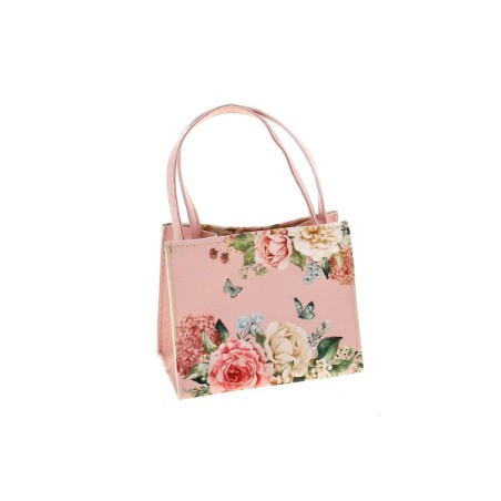 SAC CUIR FLEUR ET PAPILON 13X8 H11CM les 10P