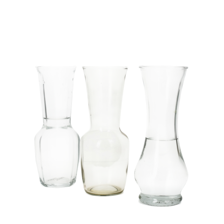 VERRE VASE EVASE A3 H22.5CM les 12P