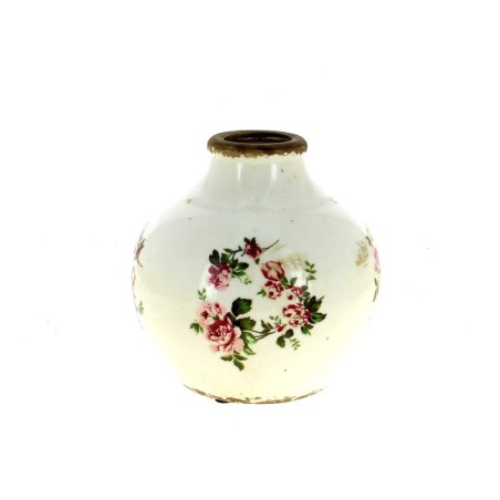 VASE BOULE ROSE ANCIENNE 016.5 H17CM les 2P