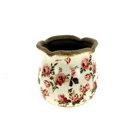 C.POT ROSE ANCIENNE 012 H12CM les 4P