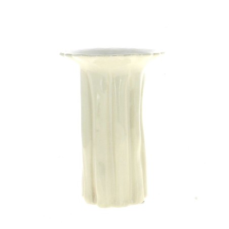 VASE VERNIS BLANC REBORD 015 H28CM à la pièce