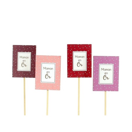 PIQUE RECTANGLE . "Maman en Or"  les 12P