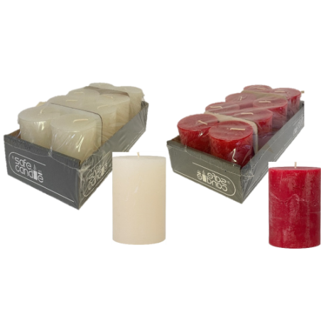BOUGIE COULEUR RUSTIQUE 60x80  /8P