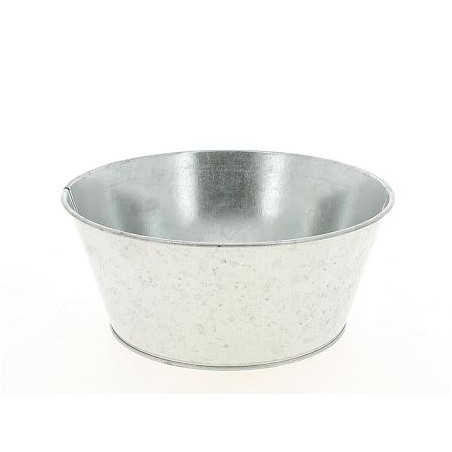 ZINC-BASSINE naturel 020 H9CM SANS ANSE / 1 PIECE