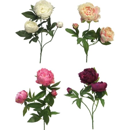 FLEUR PIVOINE DUCHESSE 70CM à la pièce