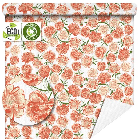PAPIER KRAFT IMPRIME fond blanc 80cm X50M