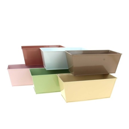 ZINC-JARDINIERE couleur 20x10.5 H8cm /1P