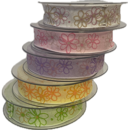 RUBAN FANTAISIE FLOWER 25MM x 15M