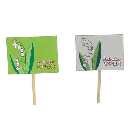 PIQUE MUGUET DESTINATION BONHEUR /12P