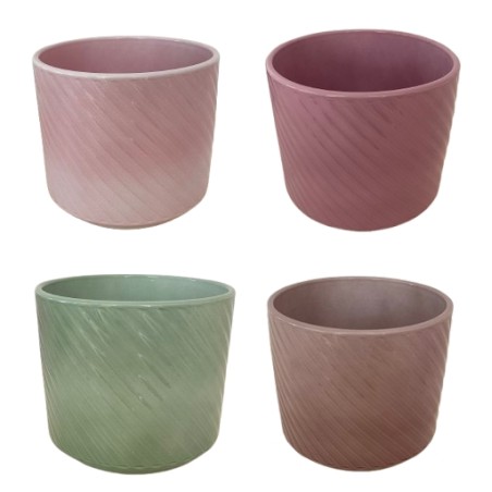 C.POT CYLINDRE SPIRALE 016.5 H14.5CM /4P