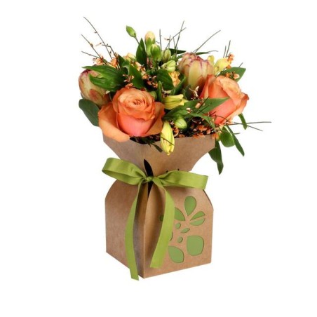 VASE KRAFT+RUBAN 11.5CM H21CM les 20P