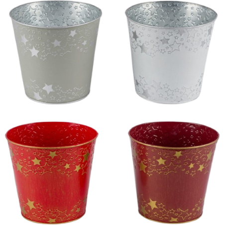 ZINC-POT ETOILE 021 H18CM les 8P