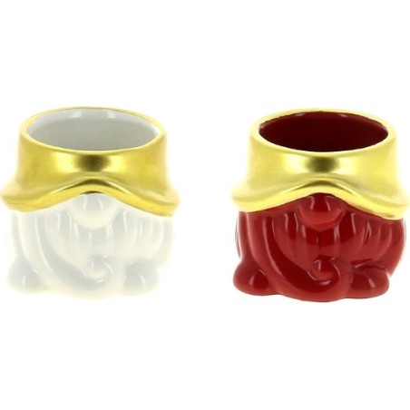 C.POT PERE NOEL BORD OR 07 H6.7CM les 8P