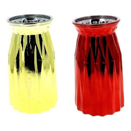 VERRE VASE METALIQUE 010 H20CM à la pièce