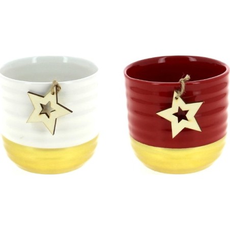 C.POT ETOILE FOND OR 013 H12CM les 6P