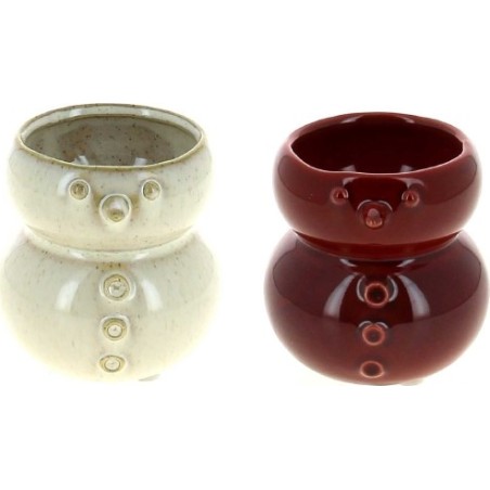 C.POT BONHOMME DE NEIGE 08.5 H8.5CM les 6P