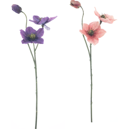 FLEUR HELLEBORE SUR TIGE 56CM à la pièce
