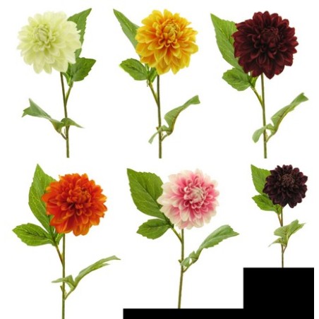 FLEUR DAHLIA GEORGE 50CM à la tige