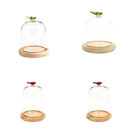VERRE CLOCHE PAPILLON 010 H12CM les 6P