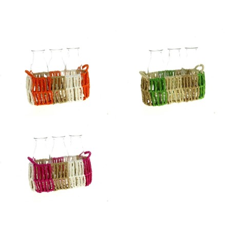 VERRE BOUTEILLE/3 H13.5CM - POT CORDE les 3P