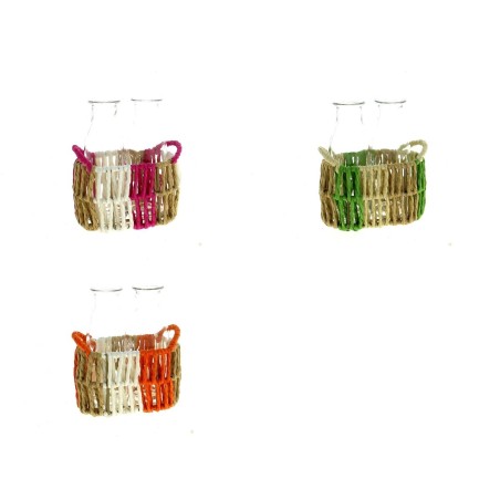 VERRE BOUTEILLE/2 H13.5 -POT CORDE les 6P