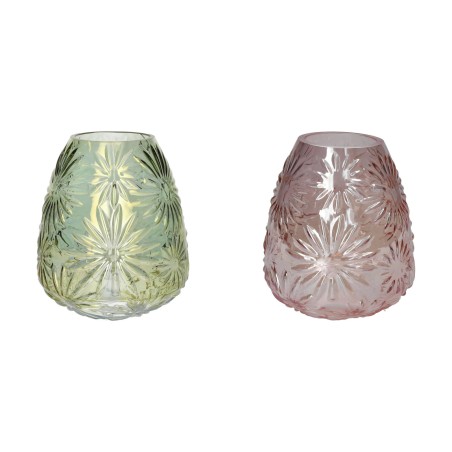 VERRE VASE OBU SARINA 09.7 H19.5CM les 2P