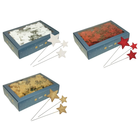 ETOILE PAILLETEE ASSORT. 4/5/7CM BOITE