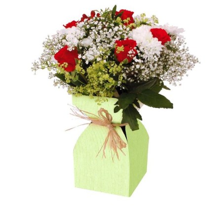 VASE BASE KRAFT+plastique H21CM/20P