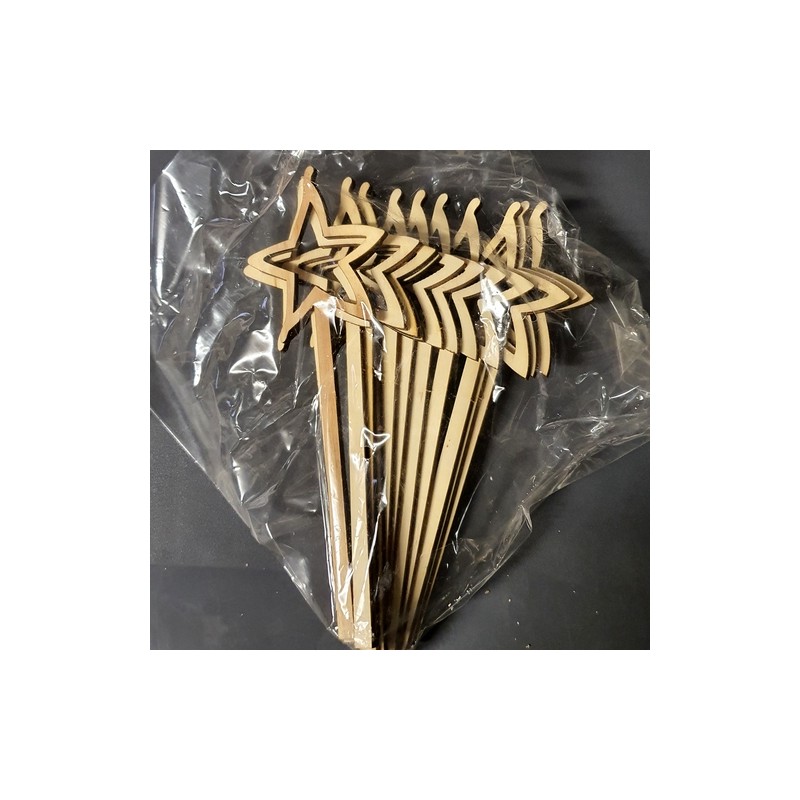 ETOILE BOIS 7CM /12P