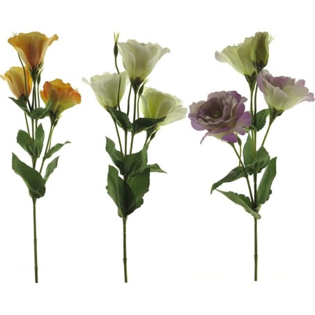 FLEUR LISIANTHUS 3 fleurs 53CM à la tige
