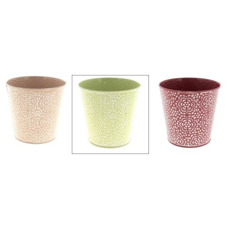 ZINC-C.POT ROSACE 017 H14CM à la pièce