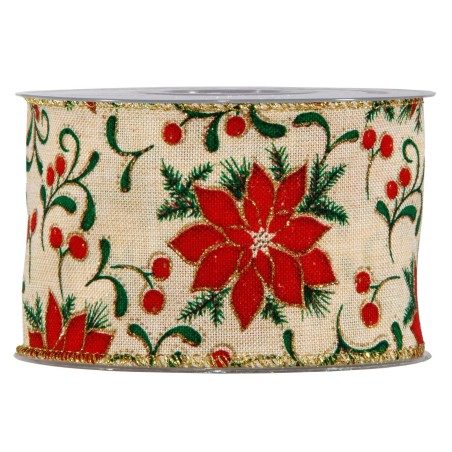 RUBAN "CHRISTMAS STAR" 63MM 10M