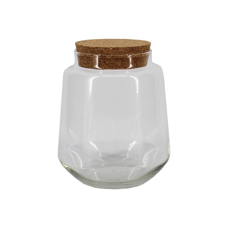 VERRE TERRARIUM + BOUCHON 010 H17CM à la pièce