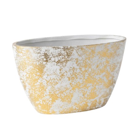 BARQUE DOUBLE OR & BLANC 32X14 H15CM  /2P