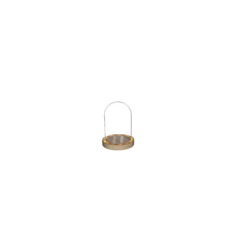 VERRE CLOCHE SUR SOCLE LED 012 H16.5CM/1P