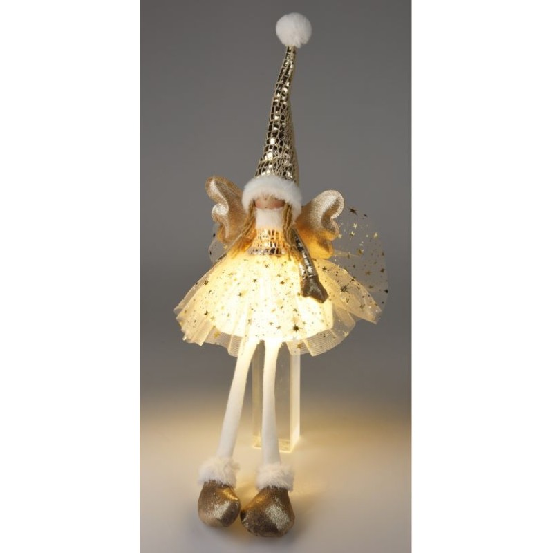 POUPEE ANGE OR ASSISE LED 60CM à la pièce