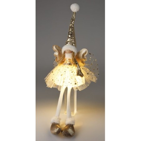 POUPEE ANGE OR ASSISE LED 60CM à la pièce