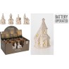 EGLISE VERNIS BLANCHE 11CM ASSORT. les 12P