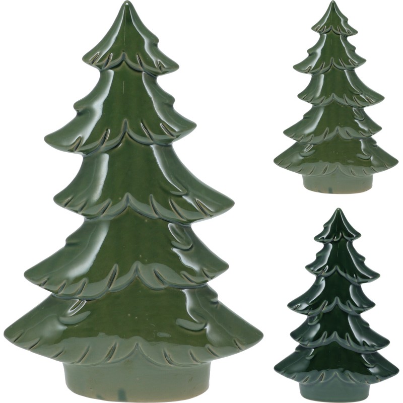 SAPIN PORCELAINE H26CM les 2P