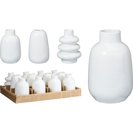 VASE BLANC ASSORT.3 PLATEAU de 12P