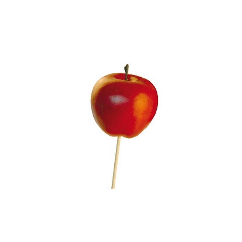 POMME SUR PIQUE 60MM rouge / 25P