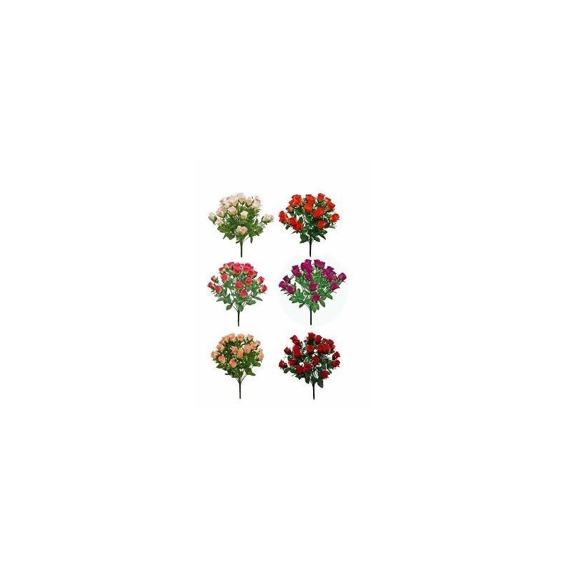 BOUQUET ROSE+GYPSO 24 fleurs /12P