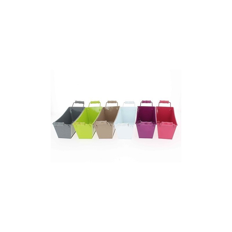 ZINC-JARDINIERE couleur 23.5X09 + POIGNEE BOIS à la pièce