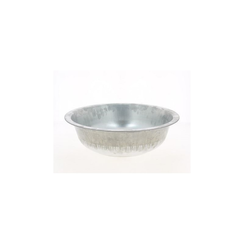 ZINC-BASSINE rebord 039CM NATUREL à la pièce