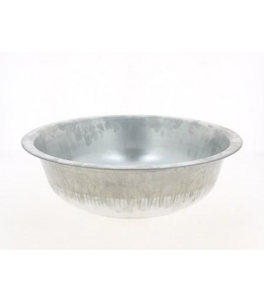 ZINC-BASSINE rebord 039CM NATUREL à la pièce