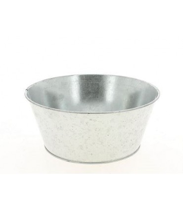 ZINC-BASSINE 020 CM naturel H9CM / 1 PIECE