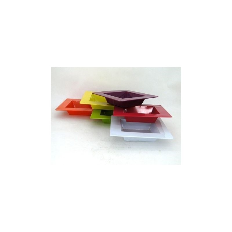 ZINC-COUPE+REBORD couleur 10x10 ext 16X16CM/1P