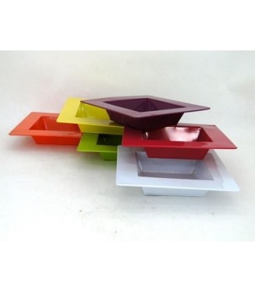 ZINC-COUPE+REBORD couleur 10x10 ext 16X16CM/1P